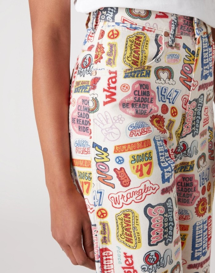 SPODNIE DAMSKIE WRANGLER WIDE BARREL COWGIRL HEAVEN W23DE429A 112127906