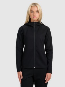 4F Bluza dresowa rozpinana z kapturem damska - czarna M