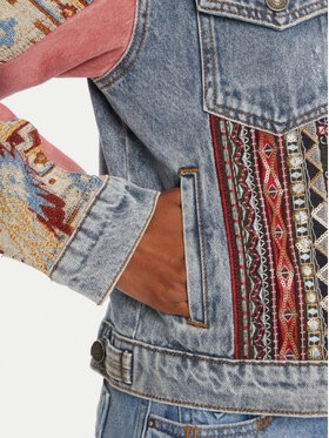 Desigual Kurtka jeansowa Boho 25WWED10 Kolorowy Regular Fit