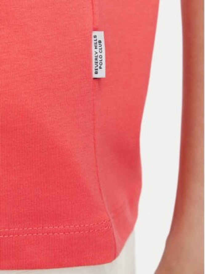 Beverly Hills Polo Club T-Shirt P-SS26W-TS516518 Koralowy Regular Fit