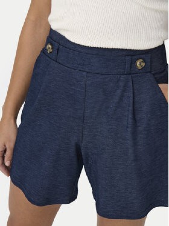 JDY Szorty materiałowe Birdie Geggo 15320995 Granatowy Regular Fit