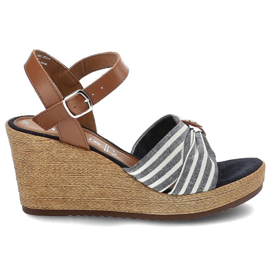 Niebieskie Sandały Damskie Tamaris Buty Na Koturnie