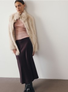 Spódnica midi - bordowy