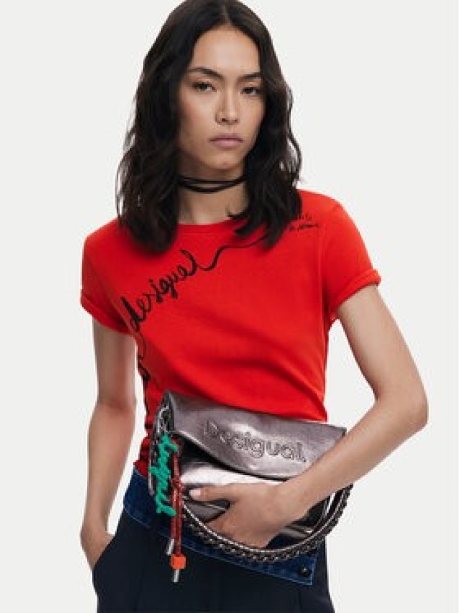 Desigual Torebka Half Logo Trokel 25WAXPAQ Brązowy