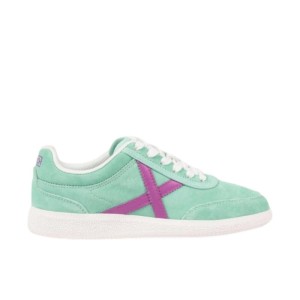 Sneakersy damskie Munich Rumba zielone jasno - zamsz i materiał techniczny.