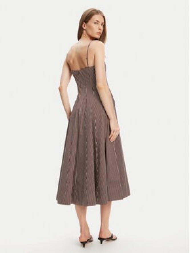 STAUD Sukienka letnia Wylie R25S2108YP Brązowy Slim Fit