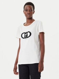 Liu Jo Sport T-Shirt TF5280 JS923 Écru Regular Fit