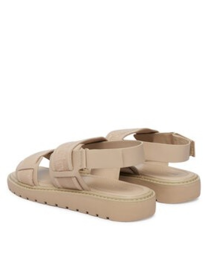 Calvin Klein Sandały Sq Molded Sandal Webb HW0HW02872 Beżowy
