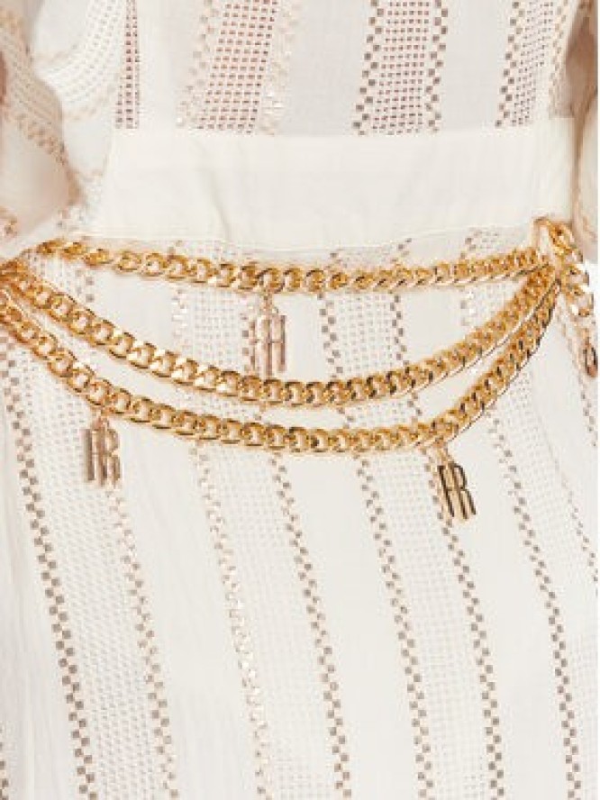 Fracomina Sukienka koszulowa FS25SD3003W403Q7 Biały Regular Fit