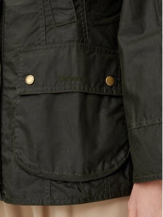 Barbour Kurtka przejściowa Beadnell Wax LWX0827OL51 Zielony Regular Fit