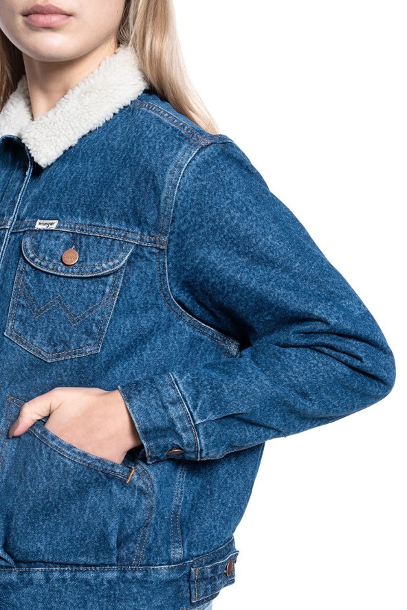 KURTKA DAMSKA WRANGLER SHERPA FRIENDS JACKE PEBBLE SAND W432MCX2A 112128837