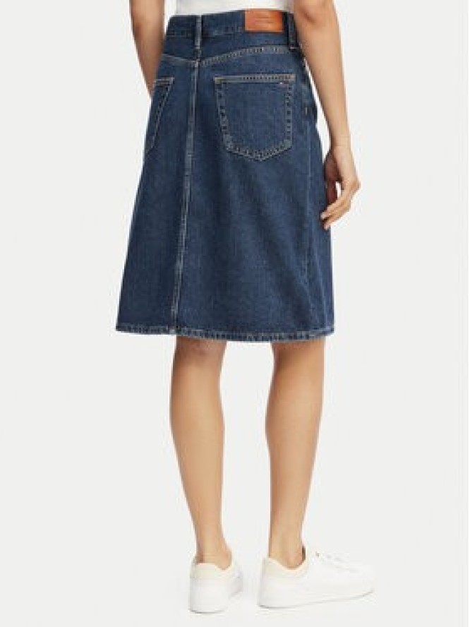 Tommy Hilfiger Spódnica jeansowa WW0WW45666 Granatowy Straight Fit