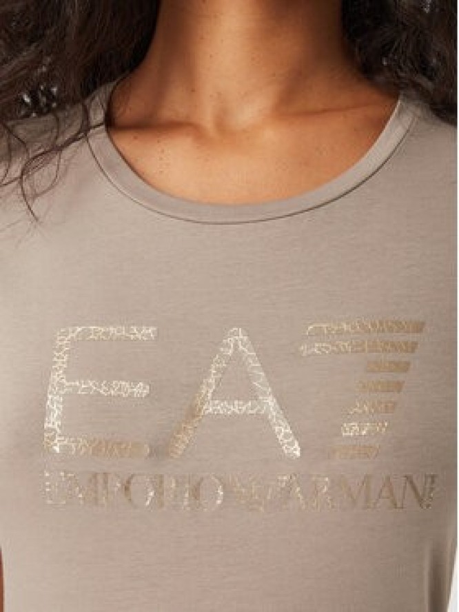 EA7 Emporio Armani T-Shirt 7W001443 AF10373 U6100 Beżowy Slim Fit