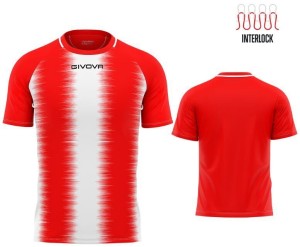Koszulka sportowa Givova Stripe Czerwono-biała Czerwona