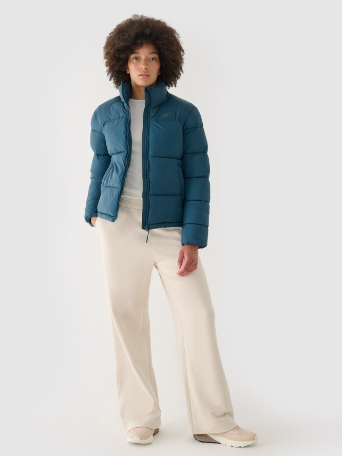 4F Kurtka puchowa z wypełnieniem syntetycznym damska - turkusowa S
