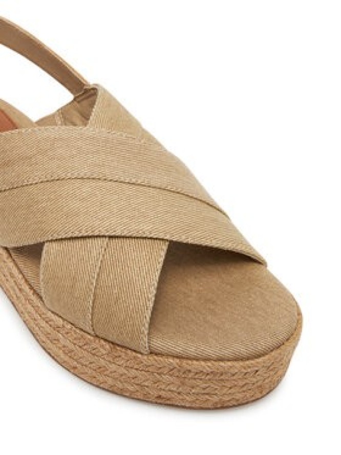 Tommy Hilfiger Espadryle Denim Espadrille Platform Sandal FW0FW08669 Beżowy