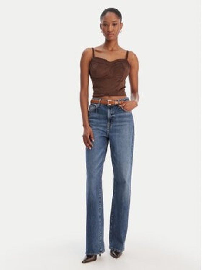 Guess Top W6RH03 WJ472 Brązowy Slim Fit