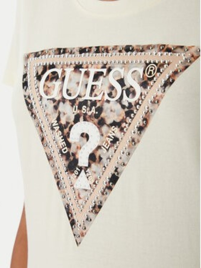 Guess T-Shirt W6RI32 J1314 Écru Regular Fit