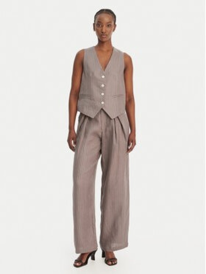 Eleh Spodnie materiałowe SS260028 Szary Oversize