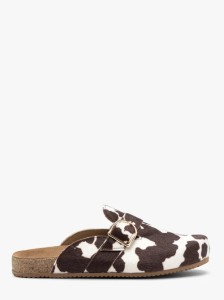 Mule damskie w krowie łaty