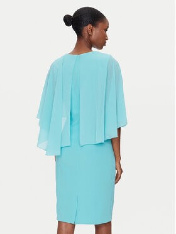 Rinascimento Sukienka koktajlowa CFC0123560003 Turkusowy Regular Fit