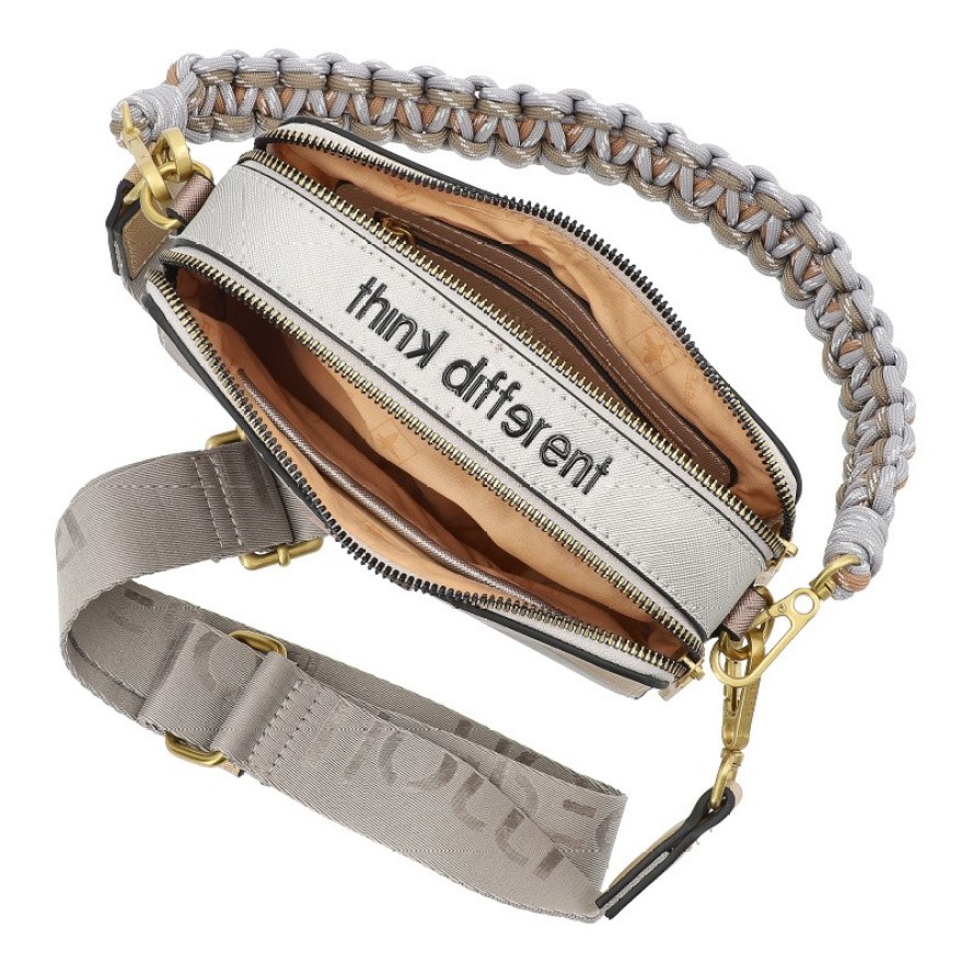 Srebrna Zgrabna Torebka Damska Pepe Moll