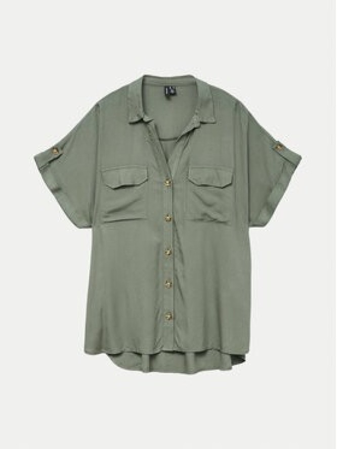 Vero Moda Koszula Bumpy 10310139 Zielony Regular Fit