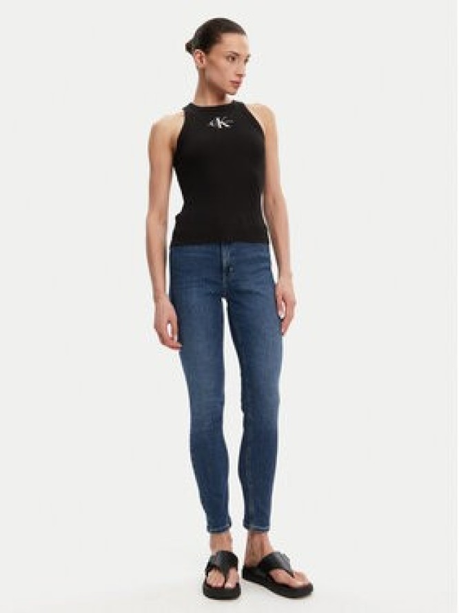 Calvin Klein Jeans Jeansy J20J225149 Granatowy Skinny Fit