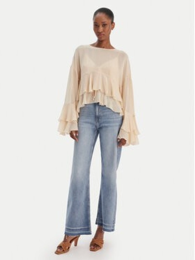 BOSS Bluzka Bleja 50554050 Beżowy Relaxed Fit