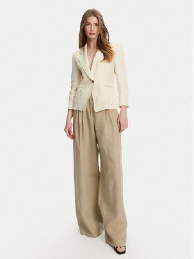 Marella Marynarka Biella 2513041062 Écru Regular Fit