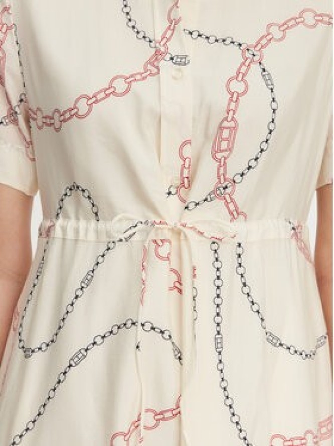 Tommy Hilfiger Sukienka koszulowa Voile WW0WW46009 Beżowy Regular Fit