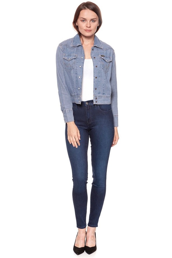 DAMSKA KURTKA JEANSOWA WRANGLER SHACKET PINK TINT W5254LWYX 112129396