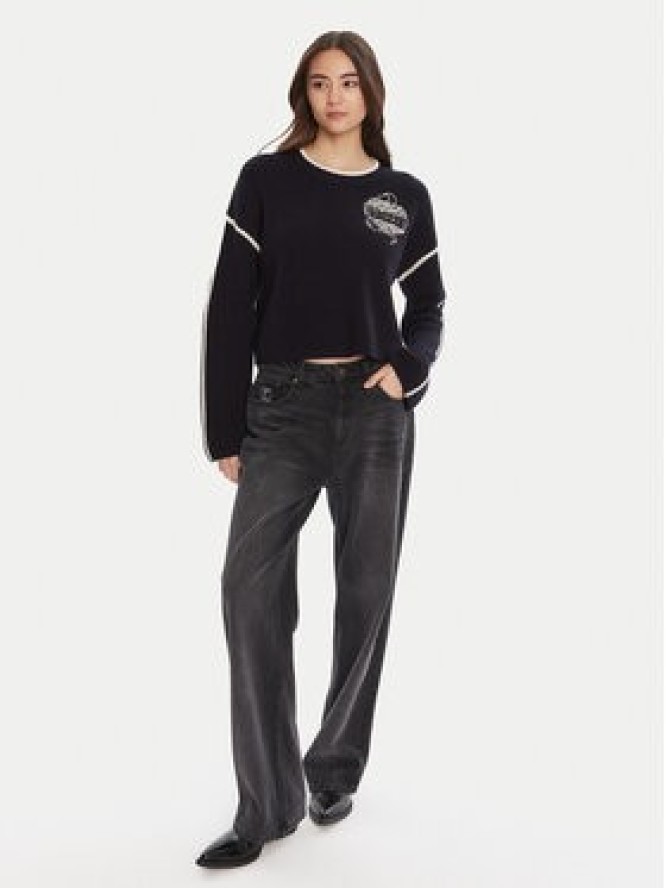 PINKO Sweter Alicudi 105397 A2PK Granatowy Regular Fit