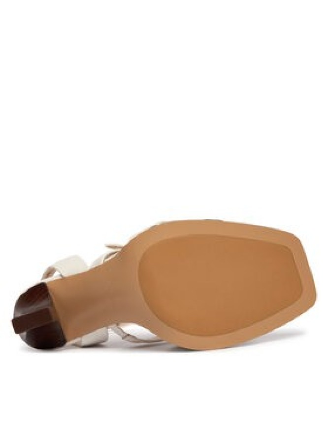 Guess Sandały FLJRAD LEA03 Kremowy