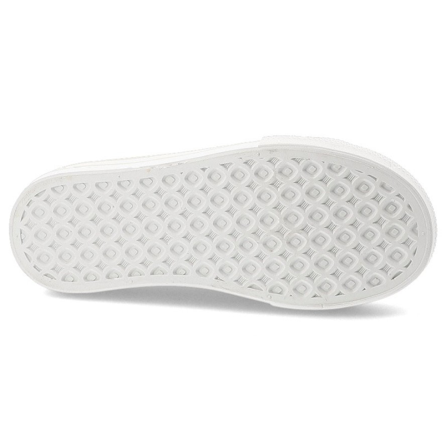 Sneakersy damskie Filippo, cholewka z materiału tekstylnego siateczkowego wiązanie z przodu ozdobne grube sznurówki, beżowy, DTN7855/26