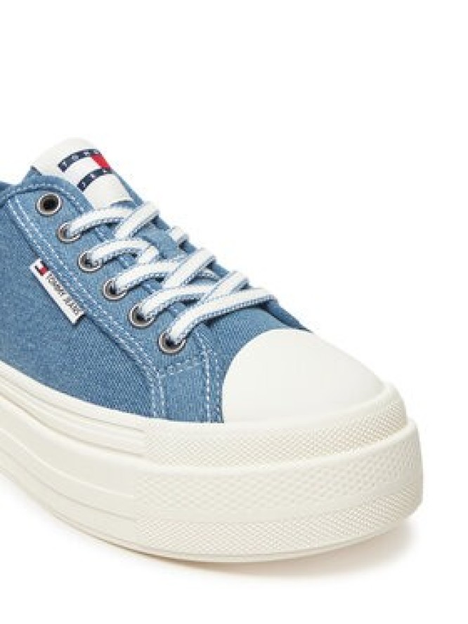 Tommy Jeans Sneakersy Tjw Foxing Flatform Lc EN0EN02736 Niebieski