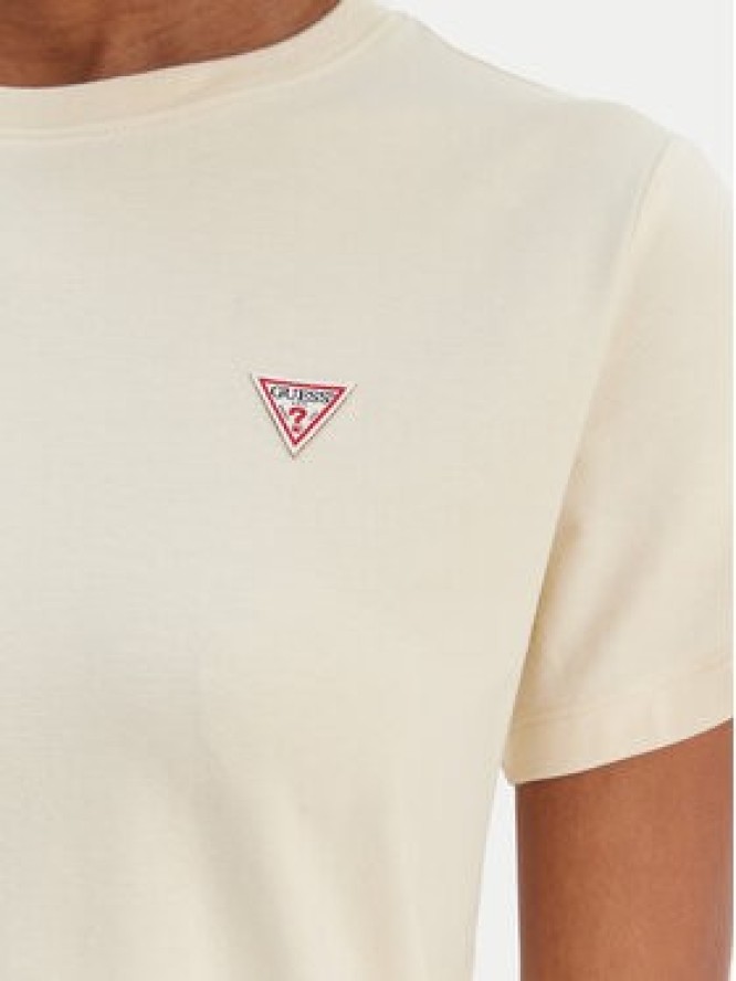 Guess Jeans T-Shirt W4YI10 J1314 Beżowy Regular Fit