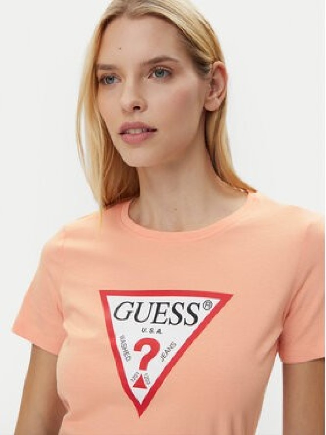 Guess T-Shirt W1YI1B I3Z14 Koralowy Regular Fit