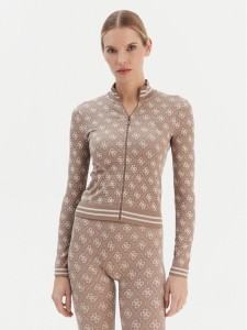 Guess Bluza V5BP08 K2000 Brązowy Slim Fit