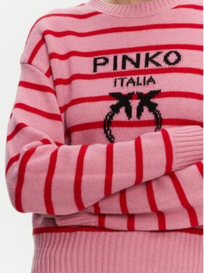 PINKO Sweter 104679 A2EV ORZ Różowy Regular Fit