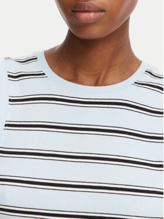 Tommy Hilfiger T-Shirt Multistripe WW0WW50025 Niebieski Slim Fit