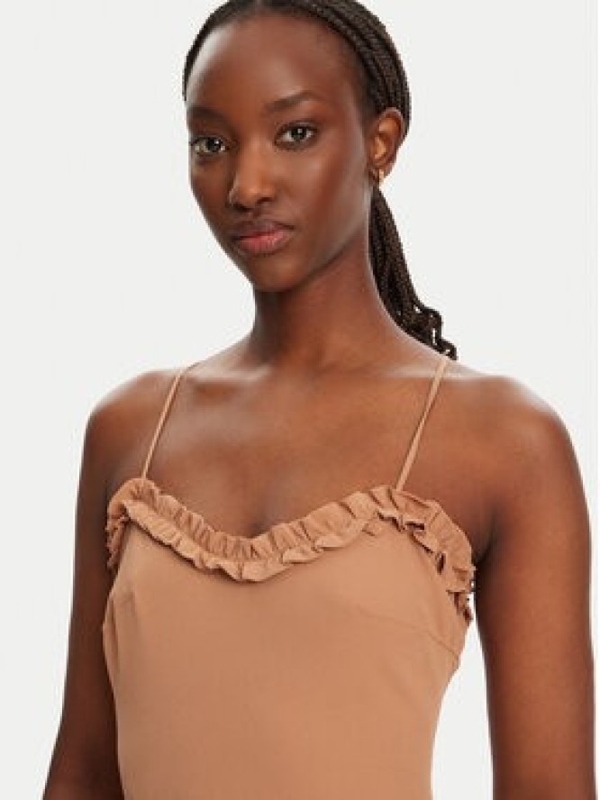 Bardot Sukienka koktajlowa Tatian Frill Trim 59885DB Brązowy Regular Fit