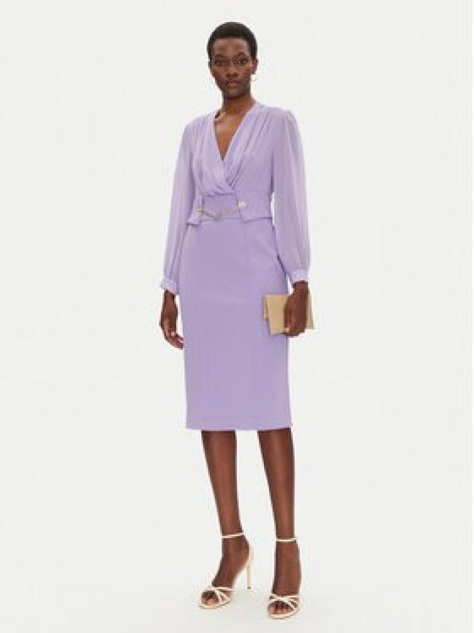 Rinascimento Sukienka koktajlowa CFC0123289003 Fioletowy Regular Fit