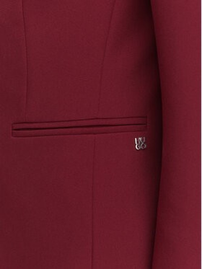 HUGO Marynarka Agonia-1 50539976 Czerwony ciemny Slim Fit