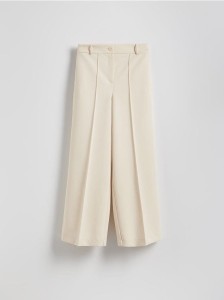 Spodnie z kantem - złamana biel