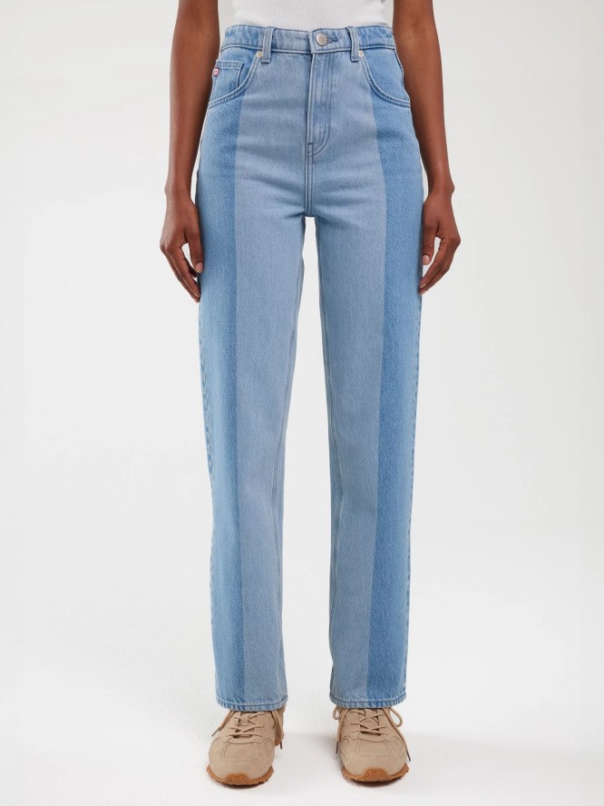 Jeansy damskie dwukolorowe jasnoniebieskie Avril 150