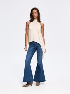 Top halter - złamana biel