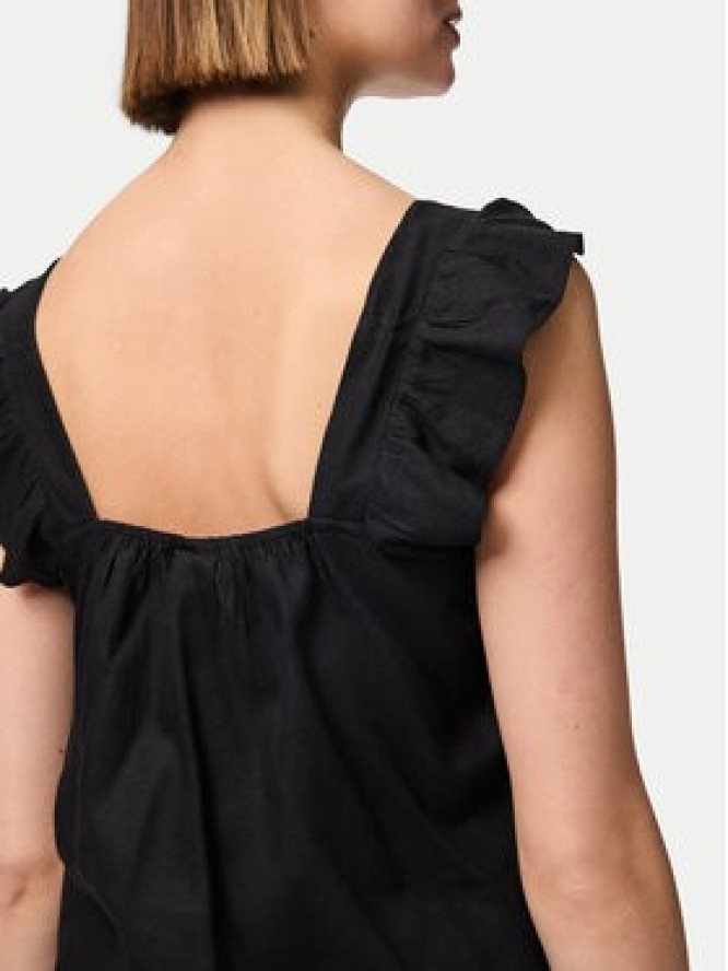 Pieces Bluzka Pia 17154740 Czarny Regular Fit