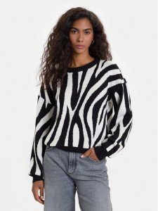 Vero Moda Sweter Siljeanimal 10330808 Biały Regular Fit