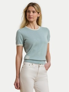 LAUREN RALPH LAUREN Sweter 200963659002 Błękitny Relaxed Fit